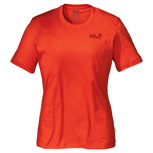 JACK WOLFSKIN WOMEN BASIC T SPICY ORANGE